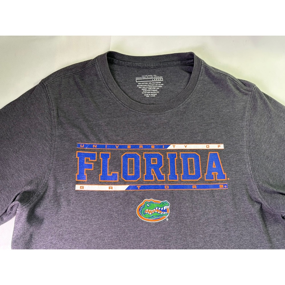Florida Gators T-Shirt‎ Large Charcoal Heather Grey NCAA College Football Sport